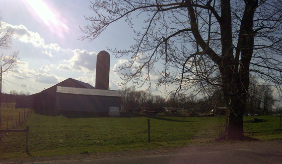 A nearby farm