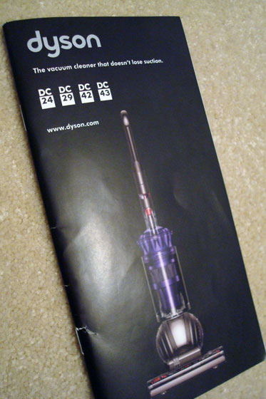 Dyson vacuum brochure