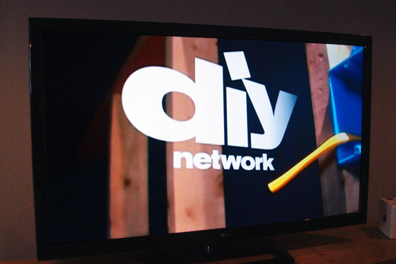50 inch LG LED TV with DIY network on the screen