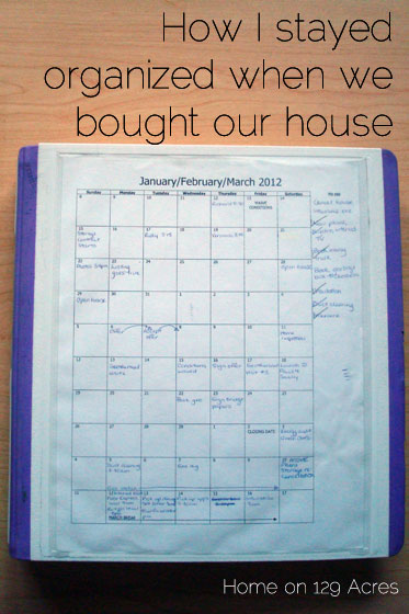 How I stayed organized when we bought our house