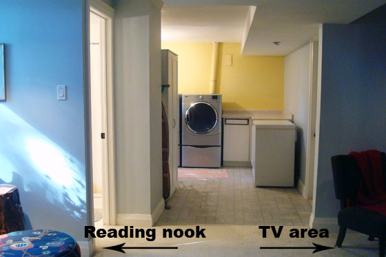 Laundry room before