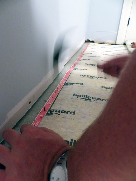 Installing carpet tack strip